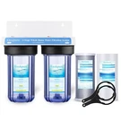Geekpure 2 Stage Whole House Water Filter SYSTEM-1" Npt 4.5" X 10" Pp Carbon. Fixed Price $119.99.
