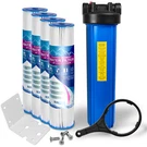 High Capacity Blue Whole House Water Filter System With Pleated Sediment. Fixed Price $119.99.