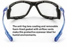 3M Foam-gasket Safety Glasses Indoor/outdoor Anti-fog Mirror Lenses Blocks Uv. Fixed Price $12.99.