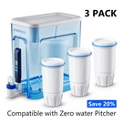 Zero Pitcher Water Filter Replacement 5-STAGE 3 Pack Fit ZR-001 ZR-004. Fixed Price $23.99.
