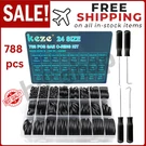 788PCS Sae Ring Kit Buna 70A 24 Sizes Inch Set W Hook Pick Plumbing Repair. Fixed Price $18.99.