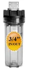 10" Single Stage Whole House Water Filtration System Clear Body 3/4" Fnpt. Fixed Price $28.50.