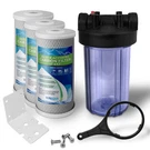 High Capacity Transparent Whole House Water Filter System & Block Carbon. Fixed Price $92.99.