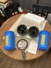 Pureplus 2-STAGE Whole House Water Filtration System, 10" X 4.5" Blue. Fixed Price $72.00.