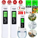 2PC Tds Meter Digital Tester Water Quality Testing Kits Drinking 0-9990PPM. Fixed Price $10.80.