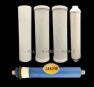 Watts Reverse Osmosis 5 Stage Annual Replacement Filter Pack 24 Gpd City Water. Fixed Price $46.00.