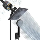 Nearmoon Filtered Rain Shower Head, High Pressure 8 Square, 5 Settings Handh. Fixed Price $199.99.