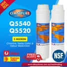 Omnipure Quick Change Twin Under Sink Filter Set Q5540 & Q5520. Fixed Price $64.31.