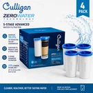 Culligan Zerowater Technology 5-STAGE Advanced Filter Replacement 4-PACK. Fixed Price $49.99.