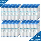 100 Pack 10" X 2.5" Washable Whole House Pleated Sediment Water Filter 20 Micron. Fixed Price $272.53.